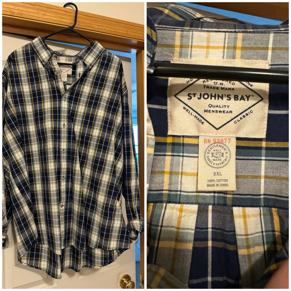 Saint John’s Bay XXL long sleeve collared shirt like new